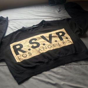 Women’s long sleeve sweater crop top